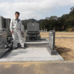 東霊苑に建てた中間色のデザイン墓 東霊苑に建てた中間色のデザイン墓